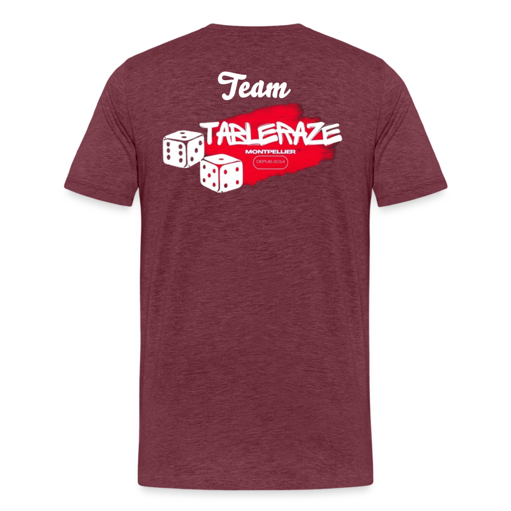 T-shirt Premium Homme - rouge bordeaux chiné