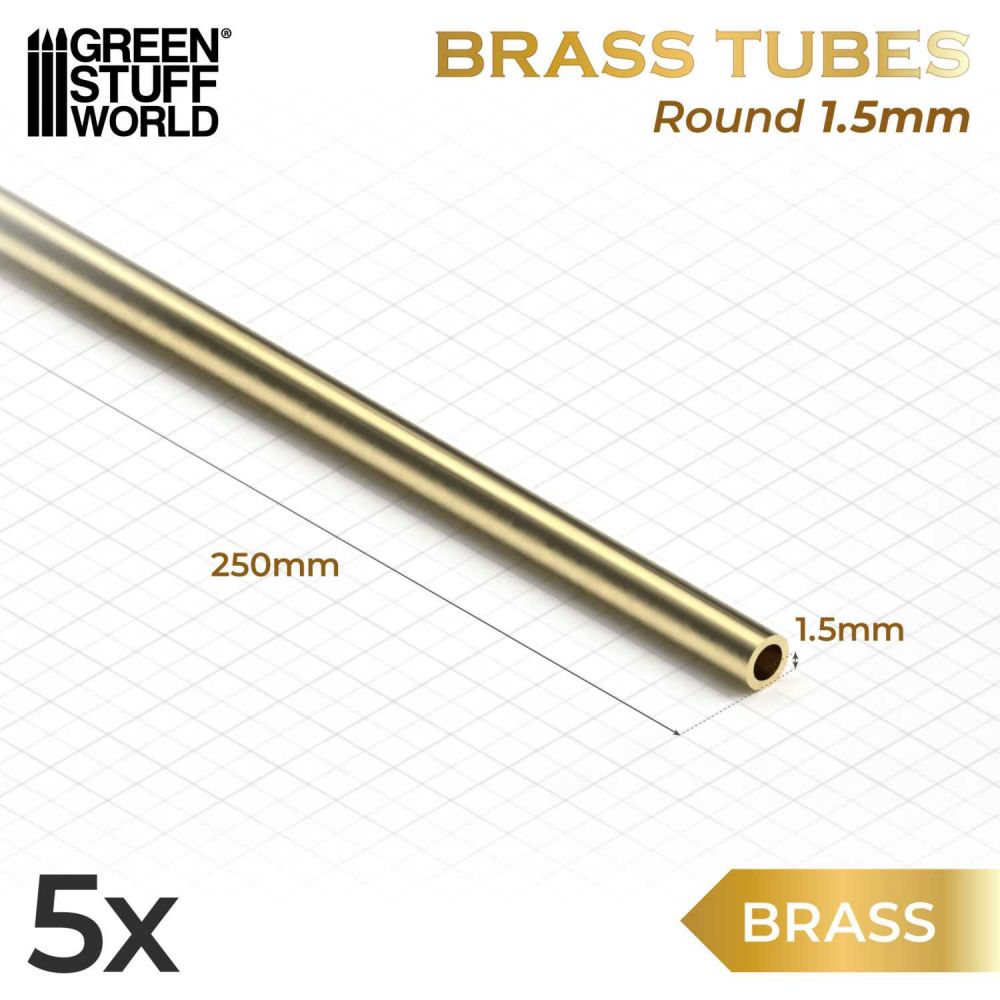 Tubes laiton ronds 1.5mm