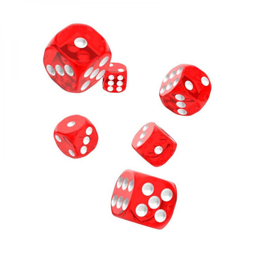 D6 16 mm Translucent - Rouge (12)