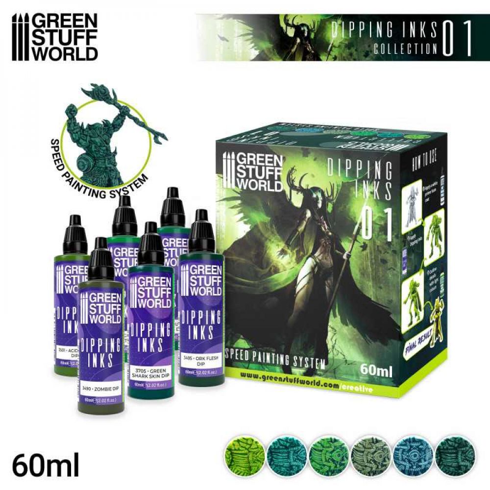 Set de peinture Green Stuff World - Collection Dipping 01