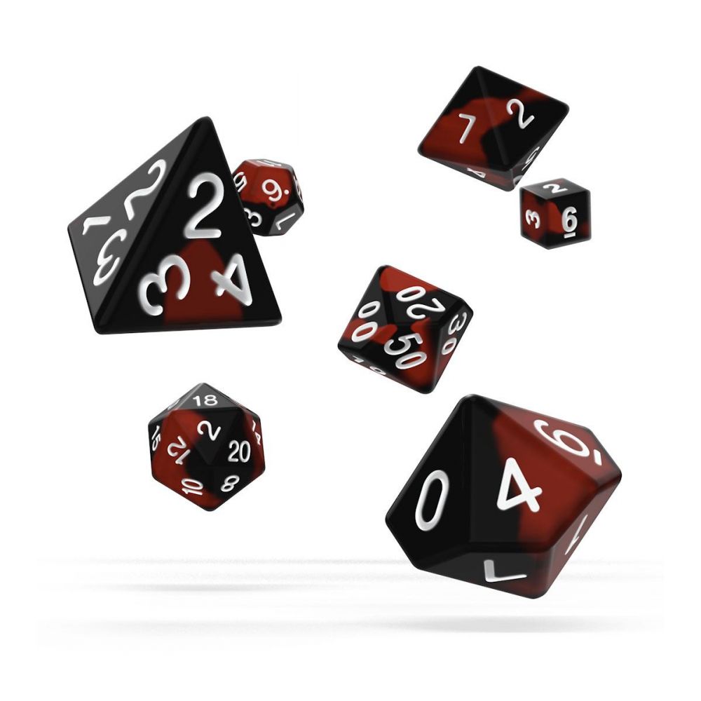 Dés RPG-Set Gemidice - Glow in the Dark - Lava(7)