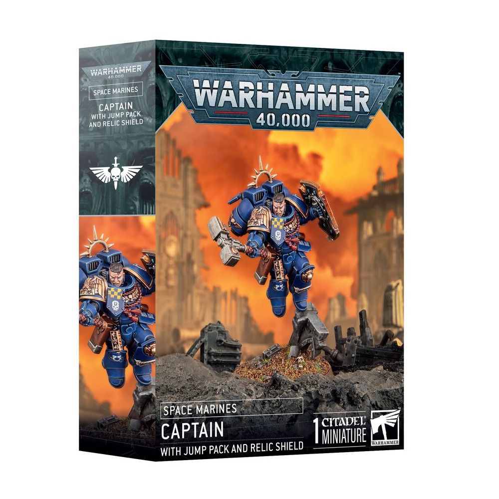 Space Marines: Capitaine avec Réacteur Dorsal et Bouclier Relique