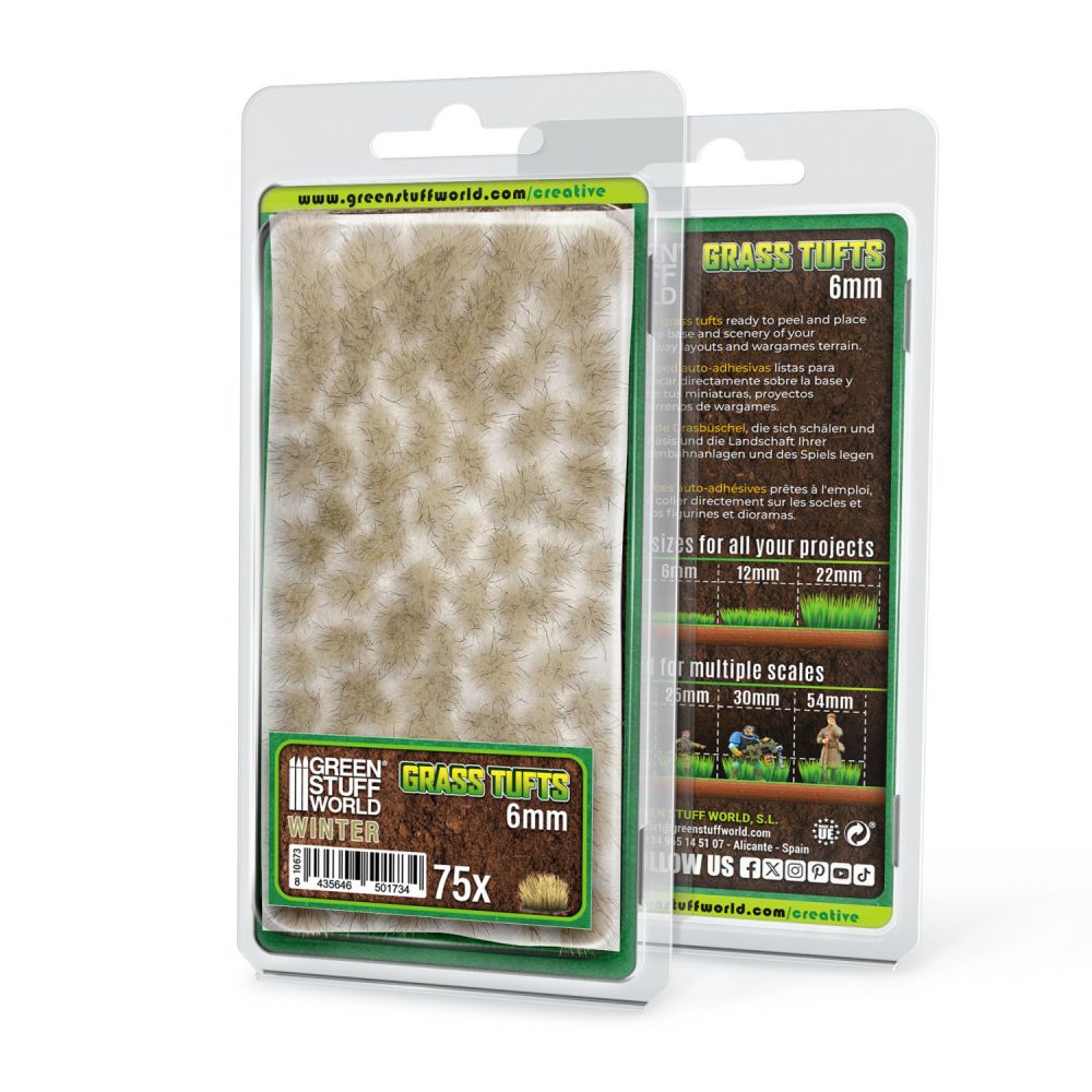 Touffes d'herbe - Tuft 6 mm - Blanc Hiver