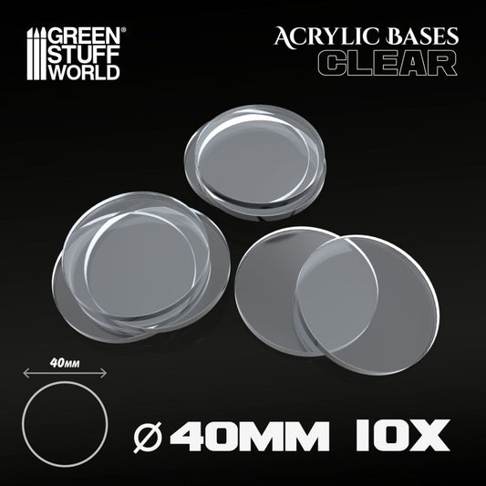 Socles Acryliques ROND 40 mm Transparent