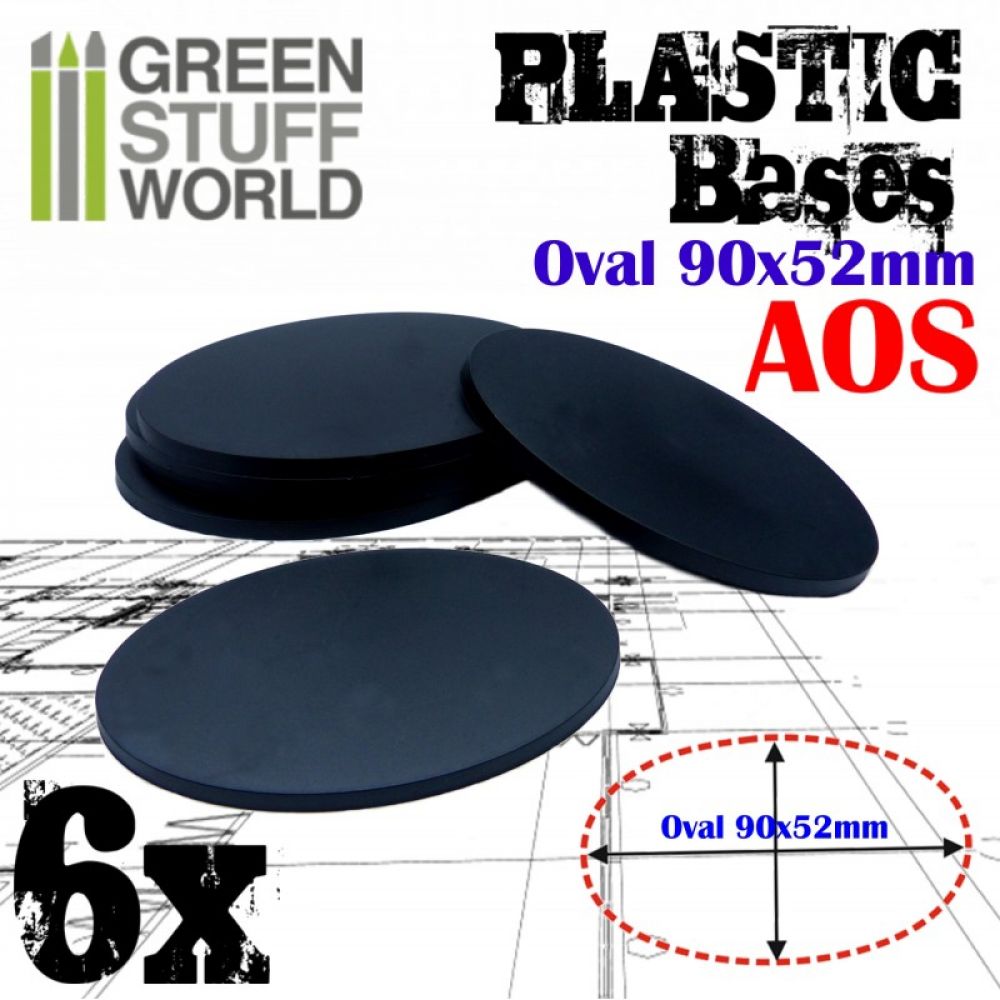 Socles Plastiques Ovale 90x52mm AOS