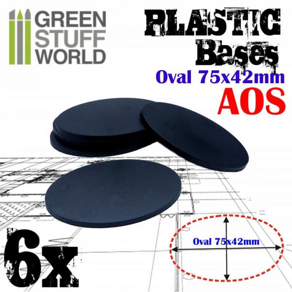 Socle Plastique Ovale 75x42mm