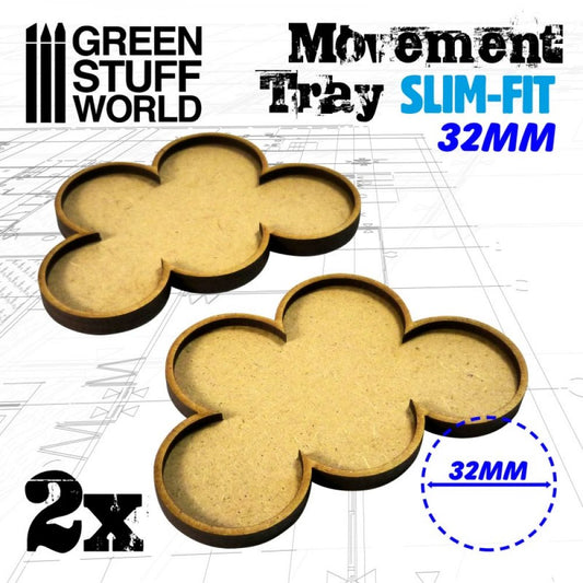 Plateaux de Mouvement MDF 32mm x 5 - Skirmish