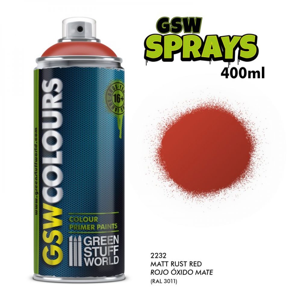 SPRAY Couleurs Rouge rouille mat 400ml