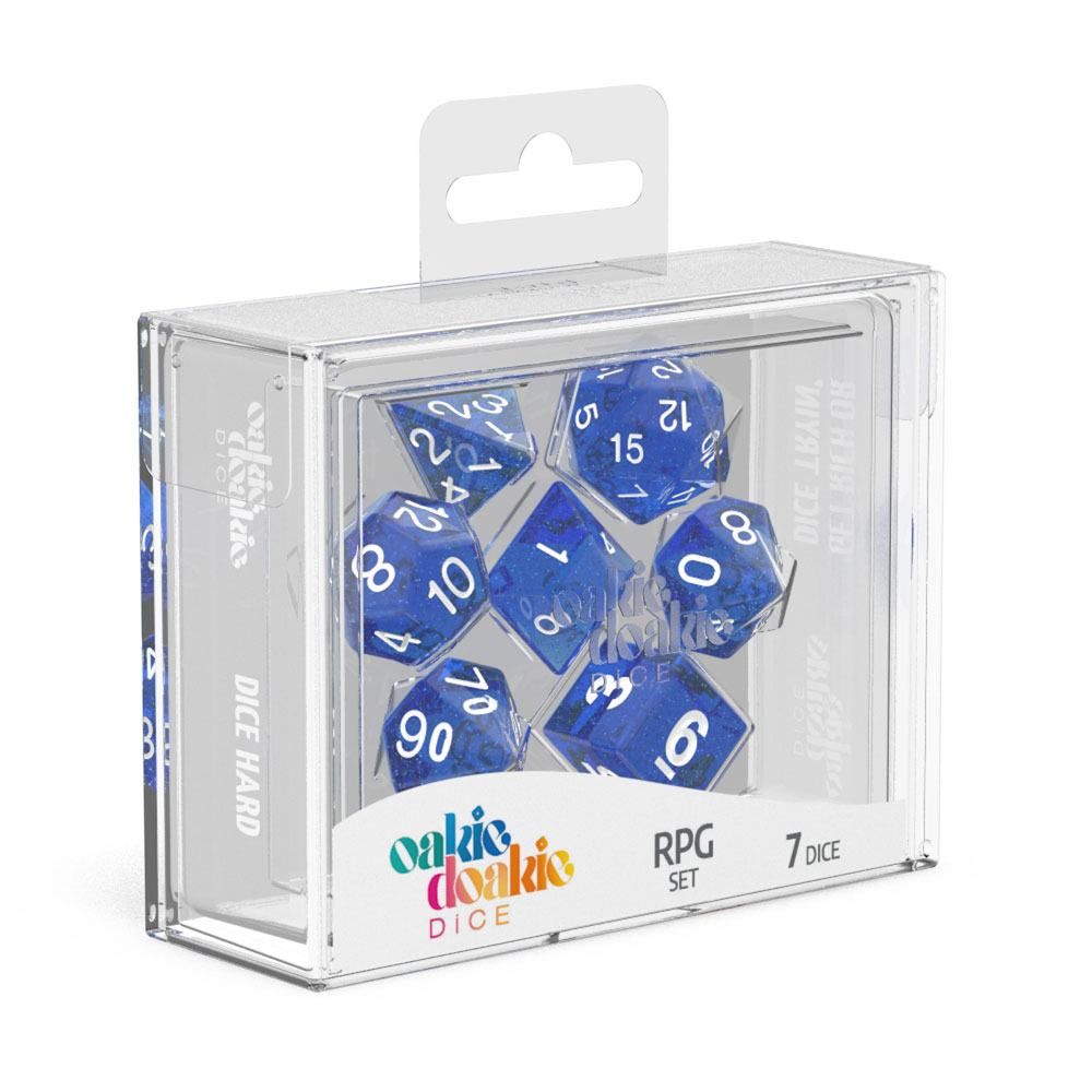 Dés RPG-Set Speckeld Blue (7)