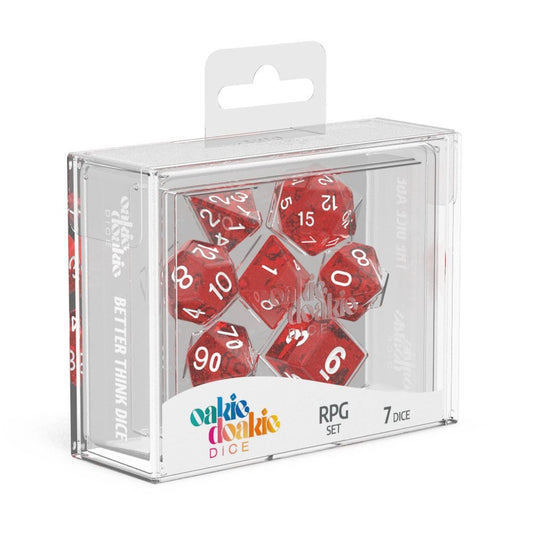 Dés RPG-Set Speckeld Rouge (7)