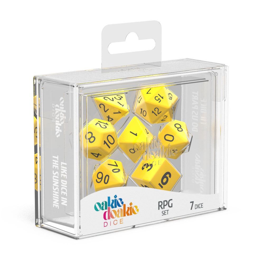 Dés RPG-Set Solid Jaune (7)