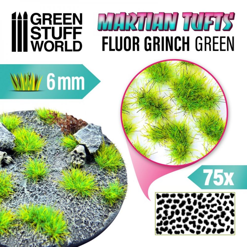 Touffes d'herbe martienne - FLUOR GRINCH GREEN