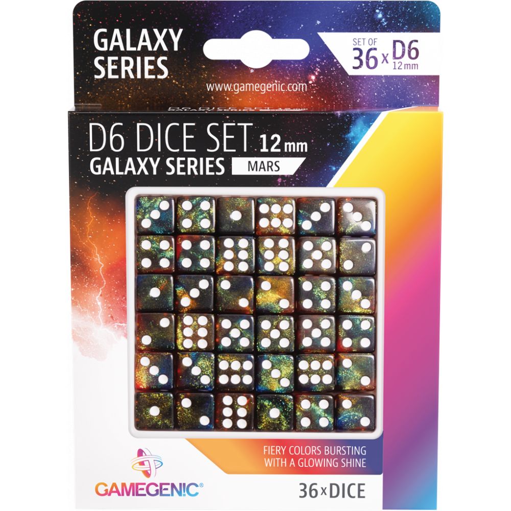 Galaxy Series -Mars- Set de 36 Dés de 6 - 12mm