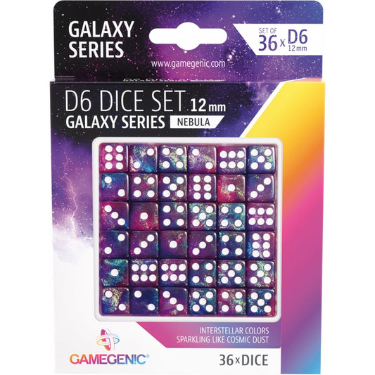 Galaxy Series -Nebula- Set de 36 Dés de 6 - 12mm