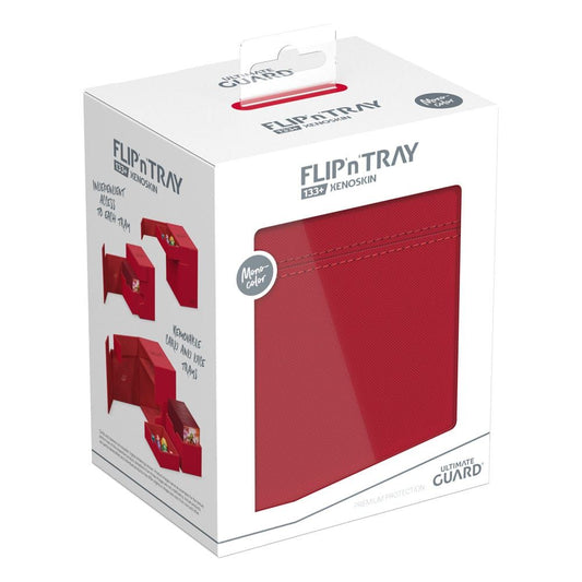 Deck Box Ultimate Guard Flip`n`Tray 133+ XenoSkin Rouge