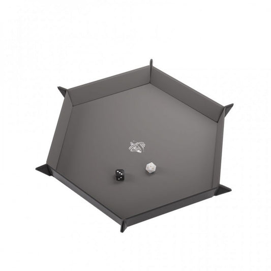 Piste à dès GameGenic - Magnetic Dice Tray Hexagonal Black/Gray