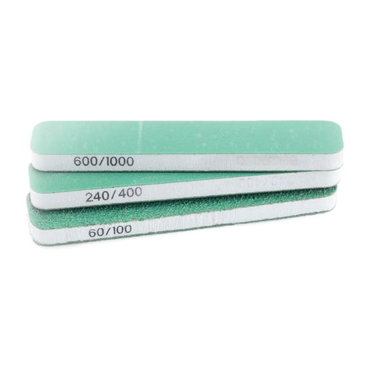 T04001- 3 blocs de ponçage 90x19x6mm double face & double grain