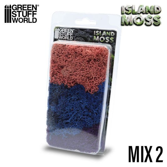 Mousse d'Islande - Mélange Bleu Violet et Rose Clair