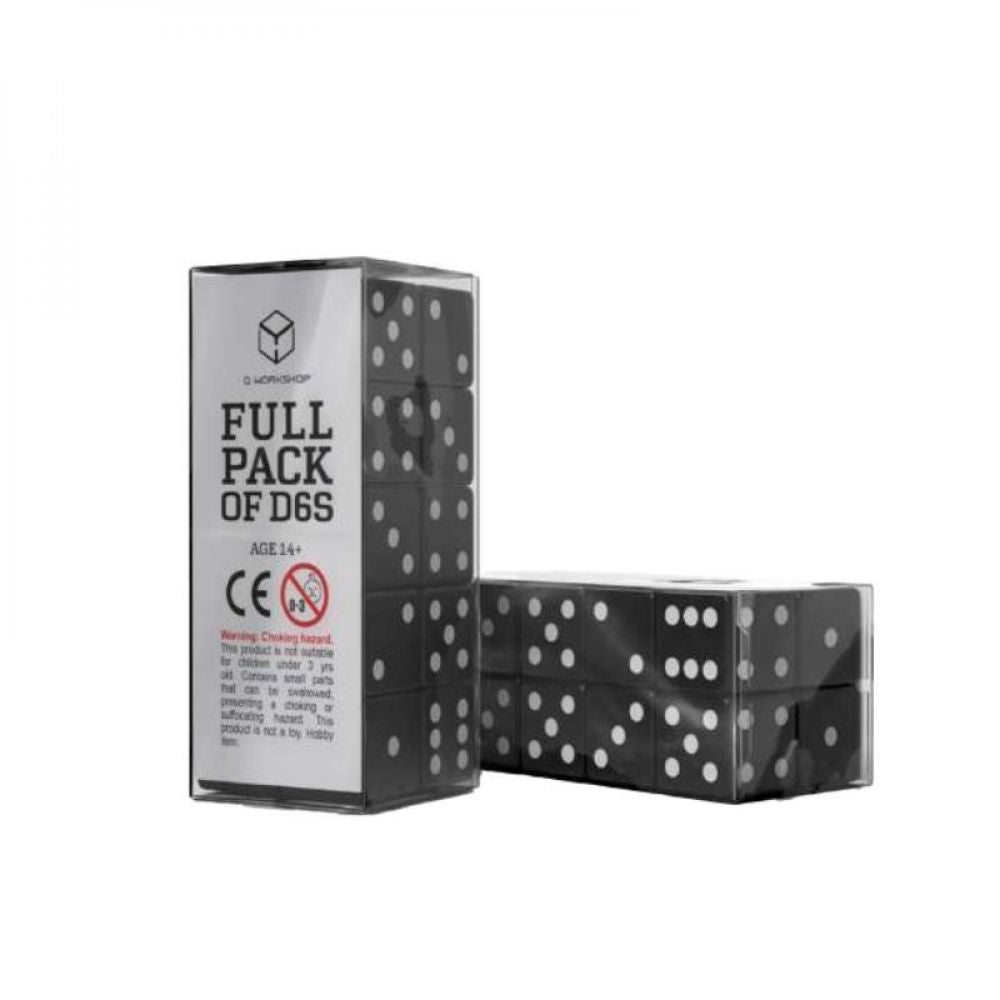 Pack de D6 - Noir & Blanc