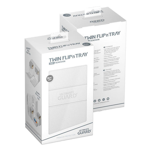 Multi-Deck Box Ultimate Guard Twin Flip`n`Tray 200+ XenoSkin Monocolor Blanc