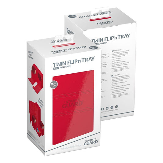Multi-Deck Box Ultimate Guard Twin Flip`n`Tray 200+ XenoSkin Monocolor Rouge