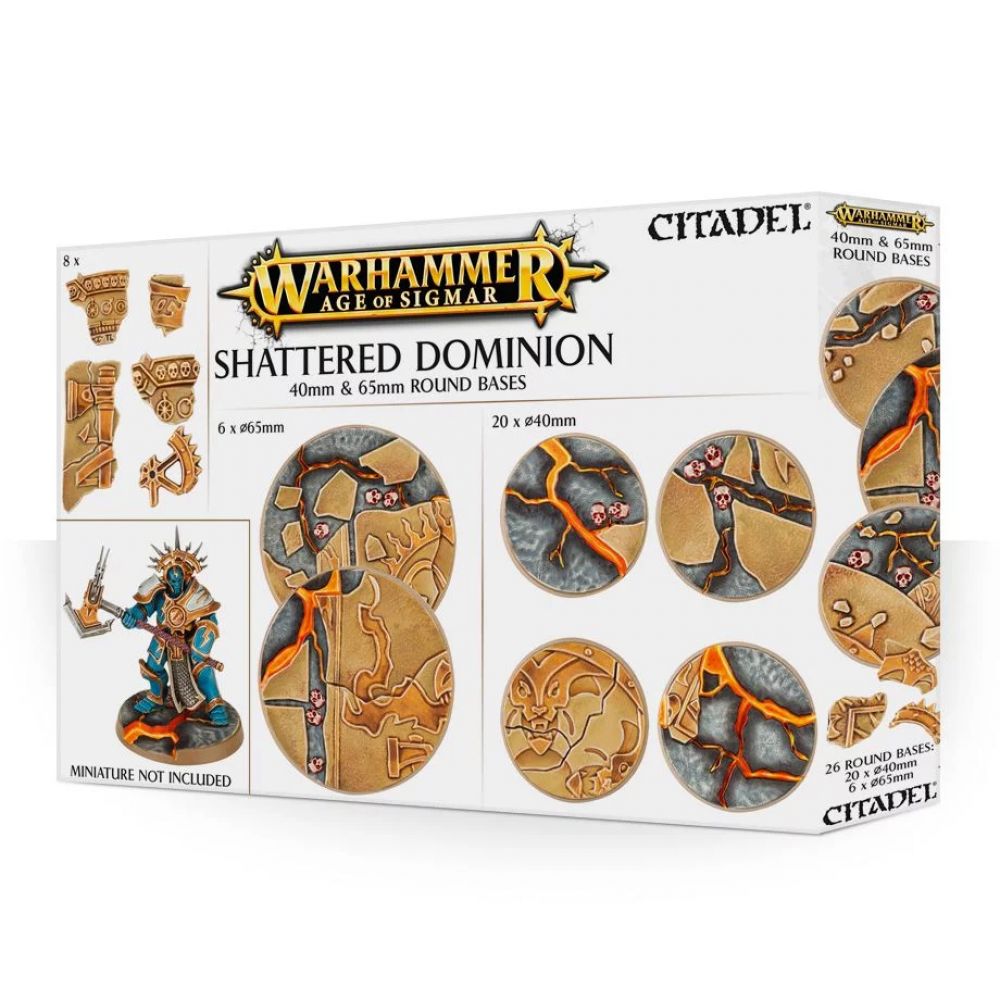 Shattered Dominion: socles ronds de 40 et 65mm