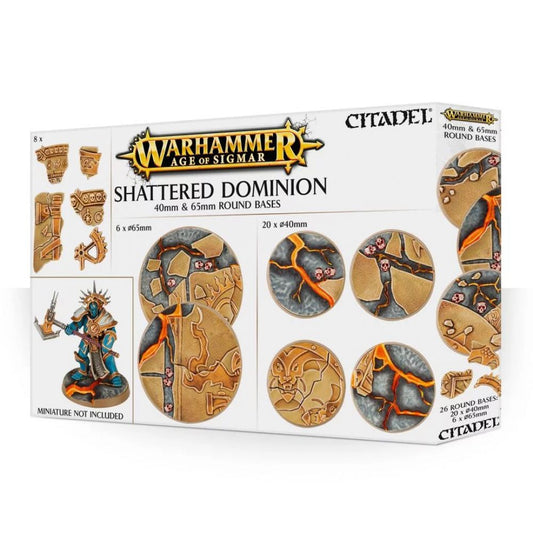 Shattered Dominion: socles ronds de 40 et 65mm